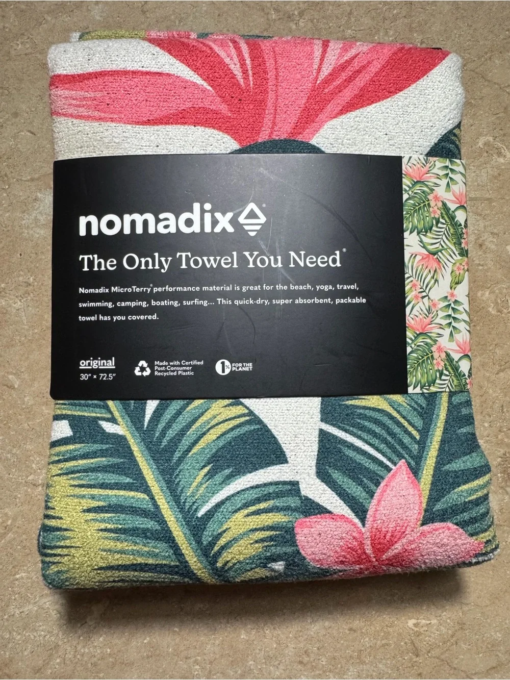 Nomadix Pink Tropical MicroTerry Quick Dry Anti-Sand Towel